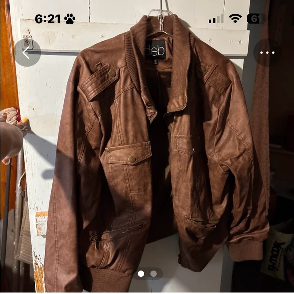 Deb Brown Bomber Jacket Classic Ribbed Design